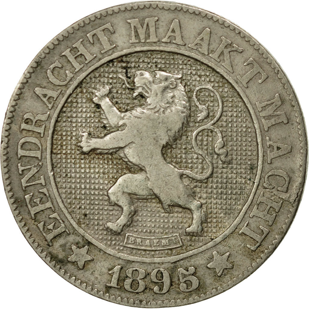 Belgium, Leopold II, 10 Centimes, 1895, VF(30-35), Copper-nickel, KM:43