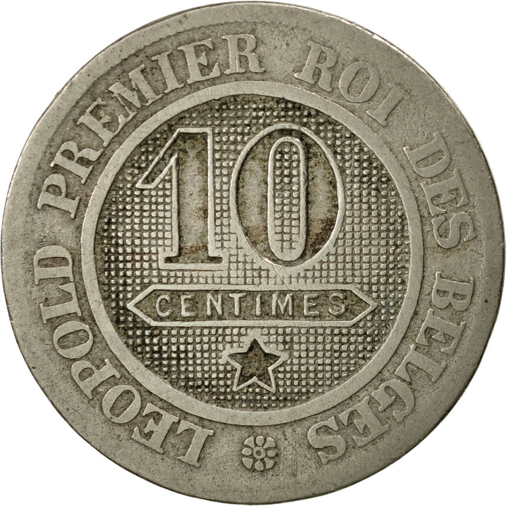 Moneta, Belgio, Leopold I, 10 Centimes, 1862, MB, Rame-nichel, KM:22