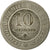 Moneda, Bélgica, Leopold I, 10 Centimes, 1862, BC+, Cobre - níquel, KM:22