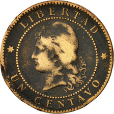 Argentina, Centavo, 1884, VF(20-25), Bronze, KM:32