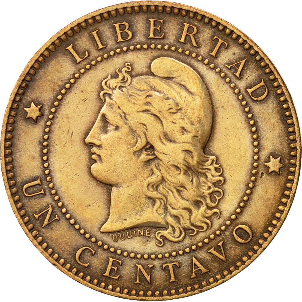 Argentina, Centavo, 1885, EF(40-45), Bronze, KM:32
