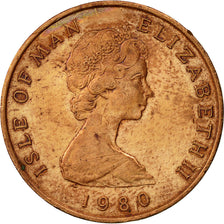 Isola di Man, Elizabeth II, 2 Pence, 1980, Pobjoy Mint, BB, Bronzo, KM:60