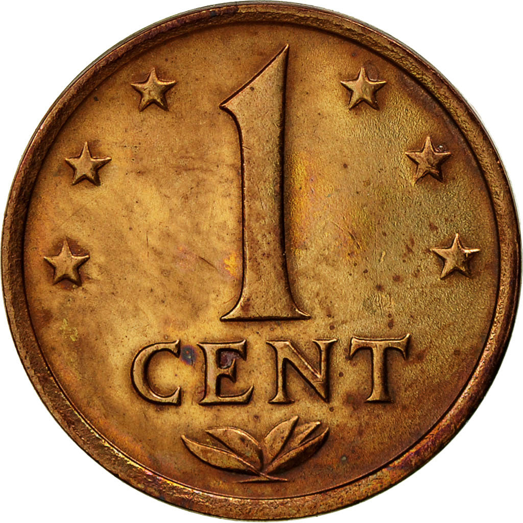 Coin, Netherlands Antilles, Juliana, Cent, 1974, EF(40-45), Bronze, KM:8