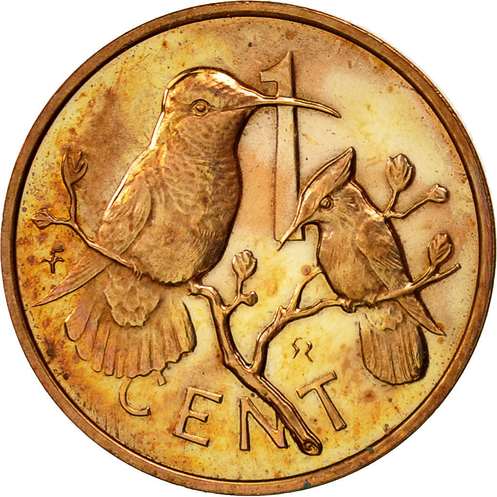 Moneta, ISOLE VERGINI BRITANNICHE, Elizabeth II, Cent, 1974, Franklin Mint