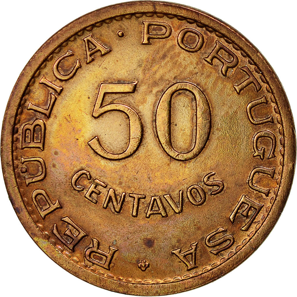 Münze, Timor, 50 Centavos, 1970, Lisbon, SS, Bronze, KM:18