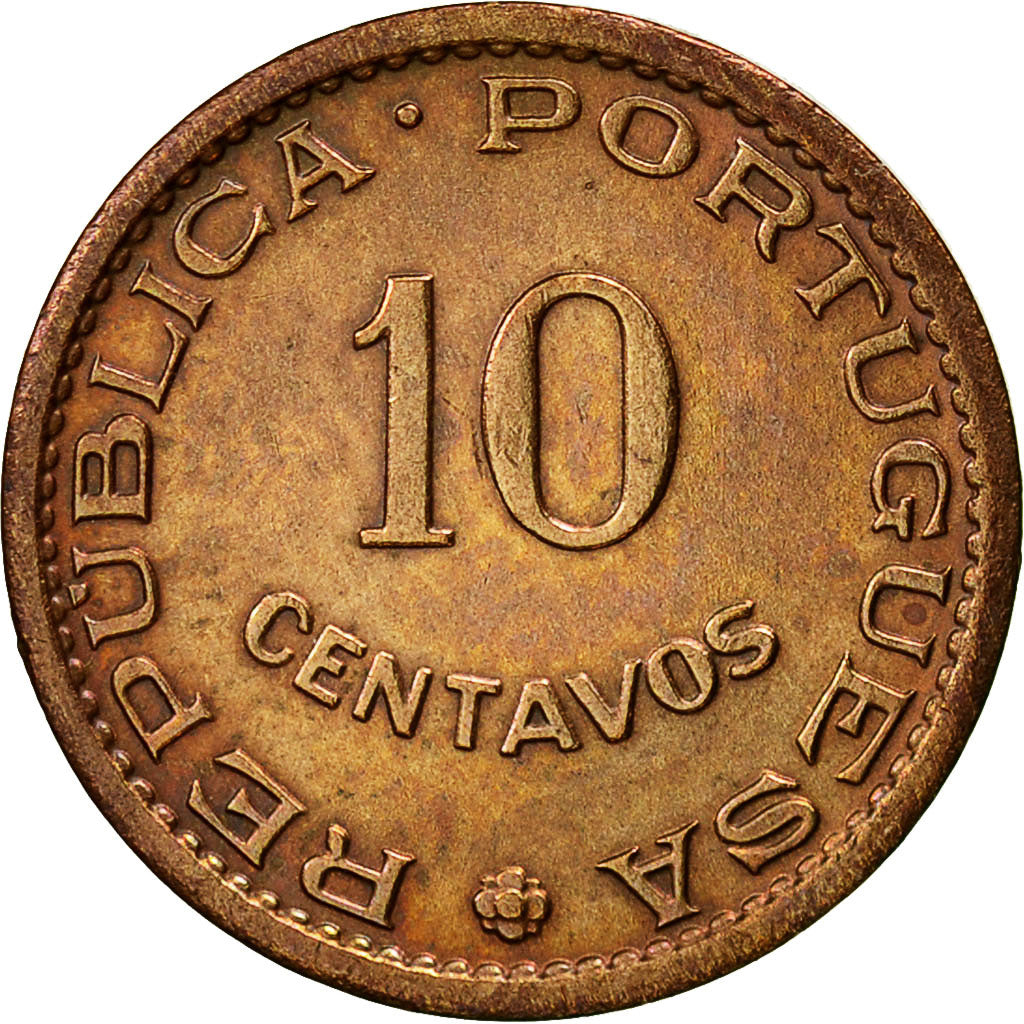 Coin, SAINT THOMAS & PRINCE ISLAND, 10 Centavos, 1962, EF(40-45), Bronze, KM:15