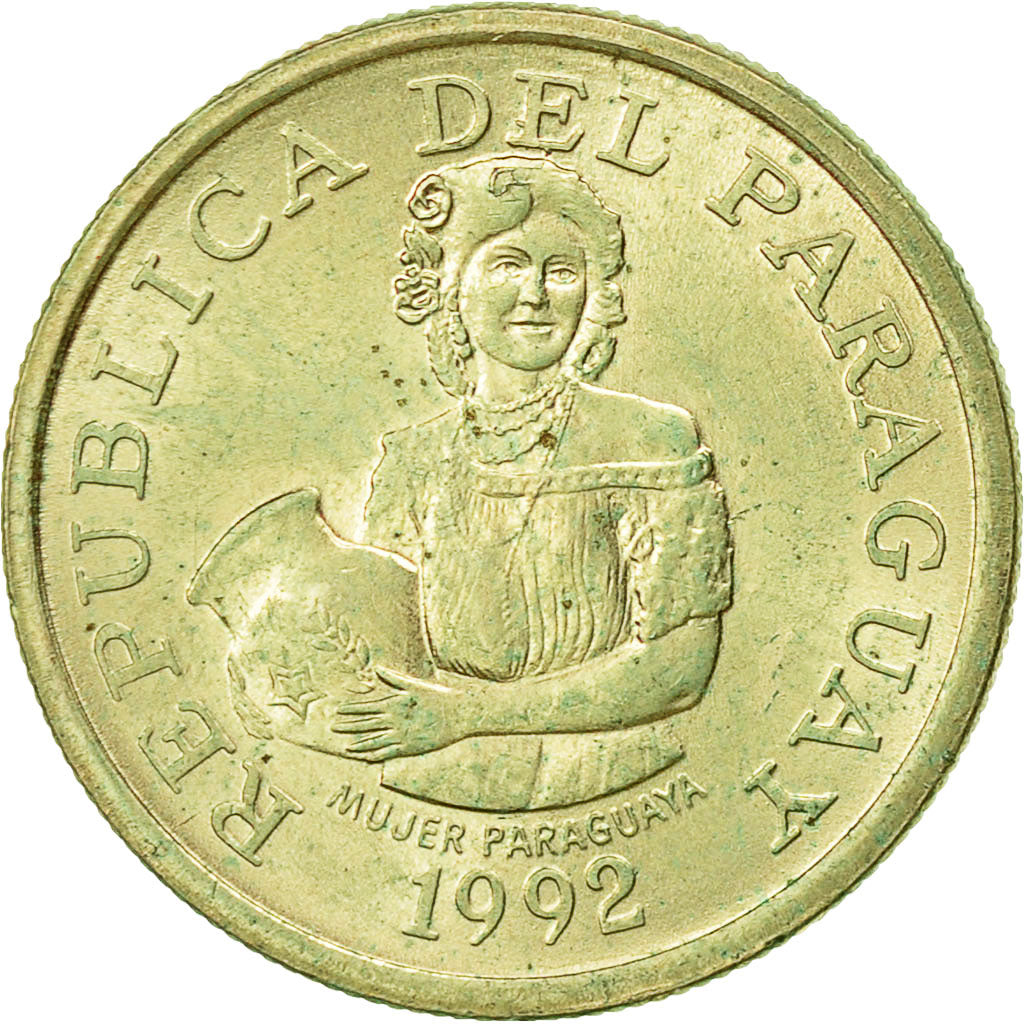 Moneta, Paraguay, 5 Guaranies, 1992, SPL-, Nichel-bronzo, KM:166a