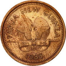 Moneda, Papúa-Nueva Guinea, 2 Toea, 1983, MBC, Bronce, KM:2