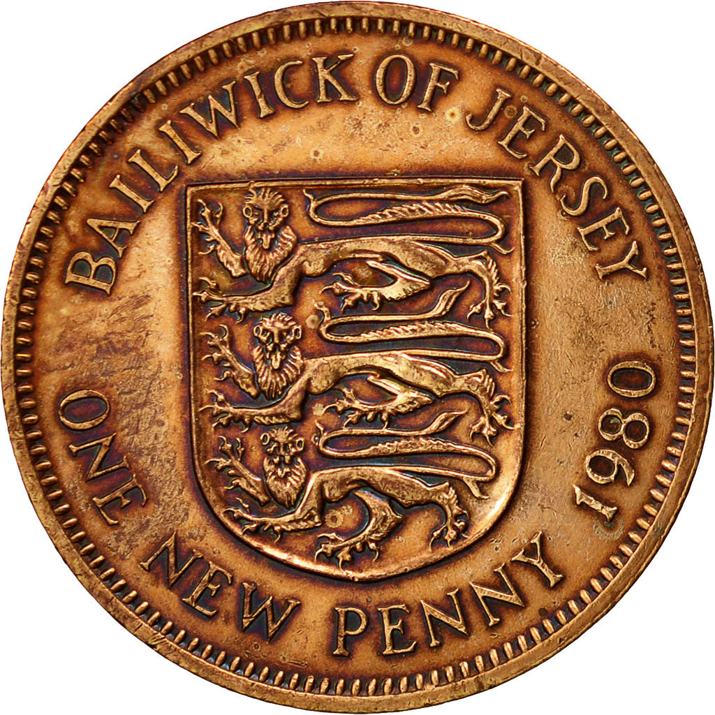 Coin, Jersey, Elizabeth II, New Penny, 1980, EF(40-45), Bronze, KM:30