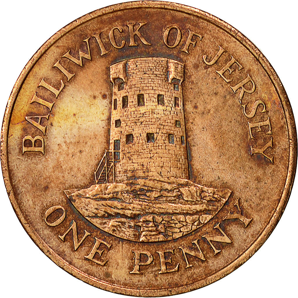 Coin, Jersey, Elizabeth II, Penny, 1983, EF(40-45), Bronze, KM:54