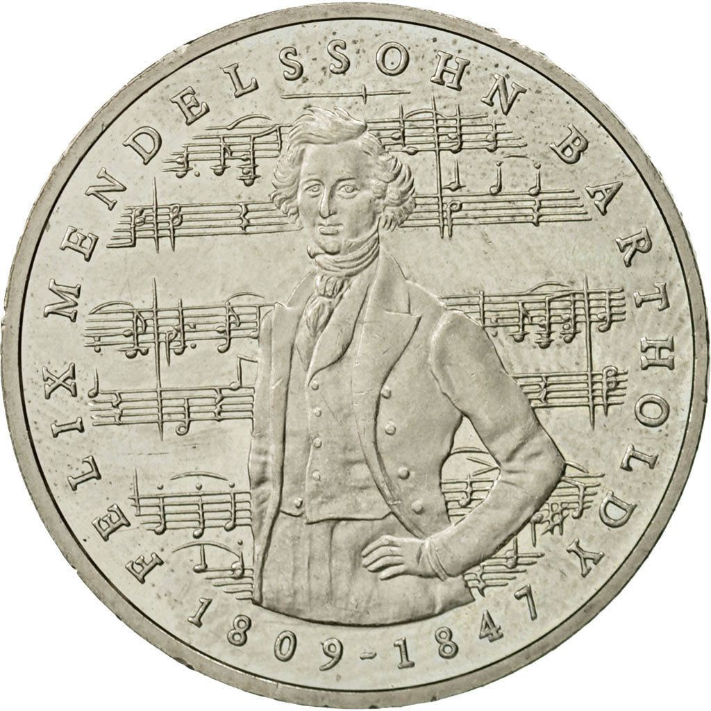 GERMANIA - REPUBBLICA FEDERALE, 5 Mark, 1984, Hamburg, Germany, SPL-, Nichel