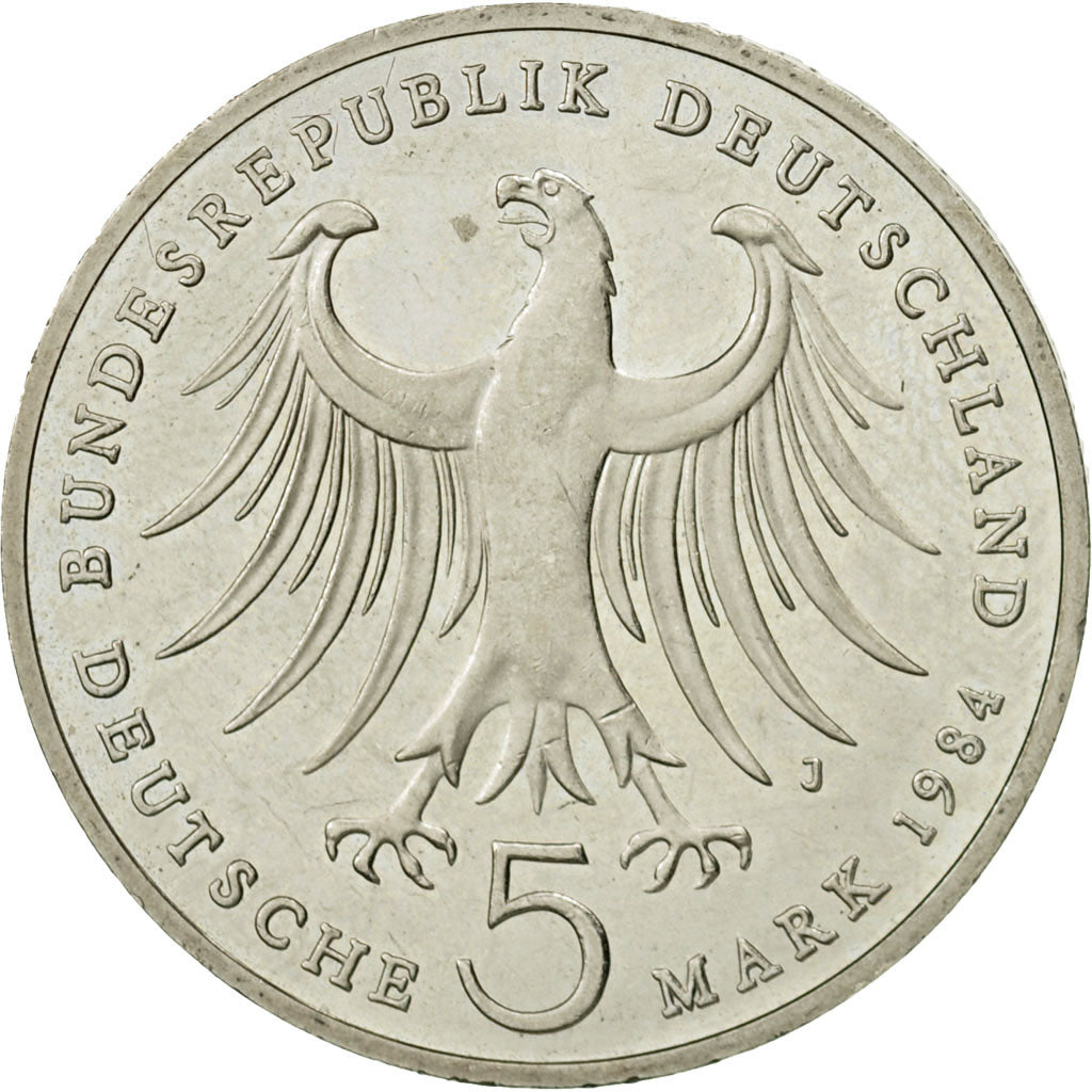 GERMANIA - REPUBBLICA FEDERALE, 5 Mark, 1984, Hamburg, Germany, SPL-, Nichel