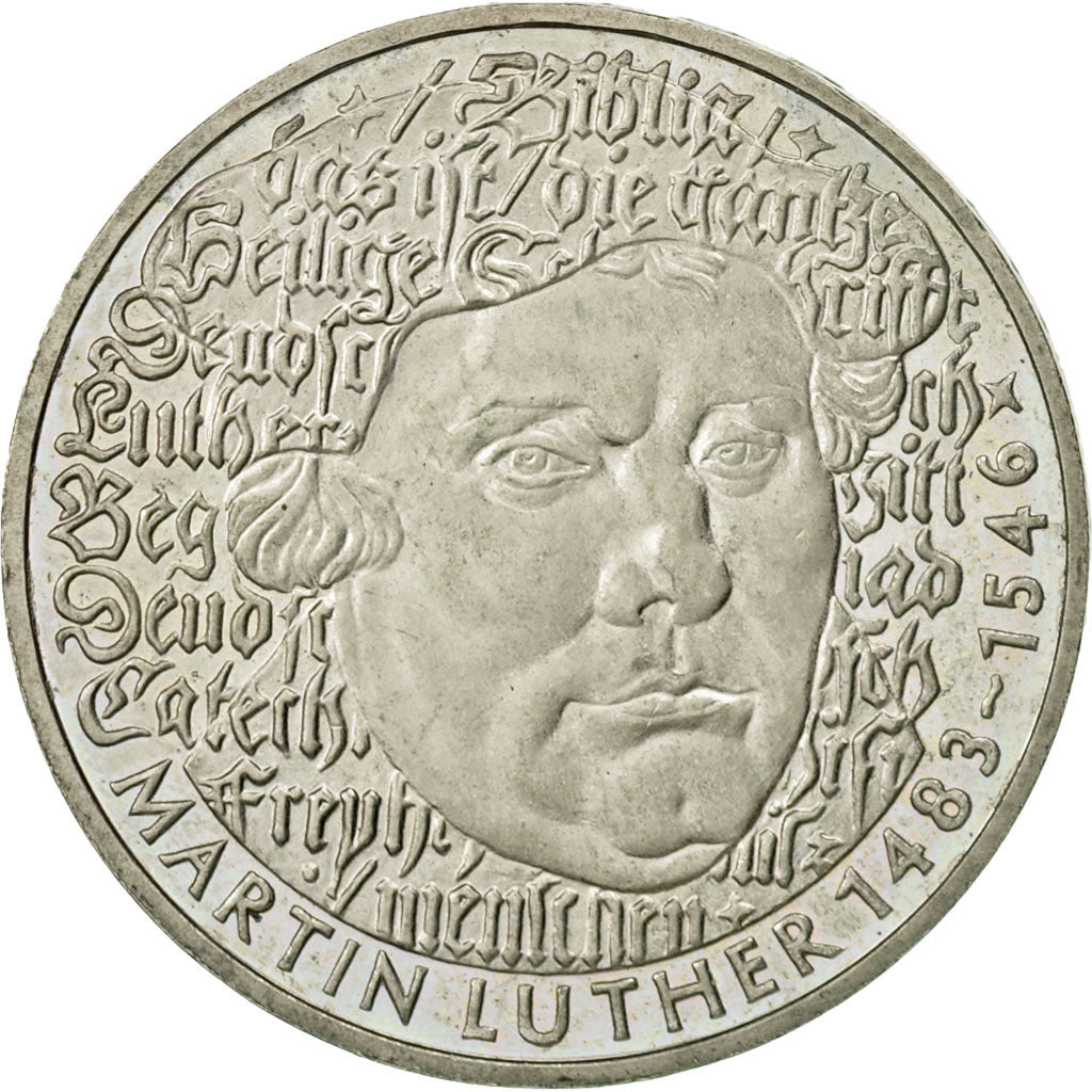 Coin, GERMANY - FEDERAL REPUBLIC, 5 Mark, 1983, Karlsruhe, Germany, AU(55-58)
