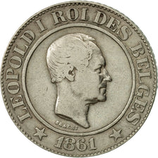 Coin, Belgium, Leopold I, 20 Centimes, 1861, EF(40-45), Copper-nickel, KM:20