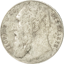 Bélgica, 50 Centimes, 1901, BC+, Plata, KM:50