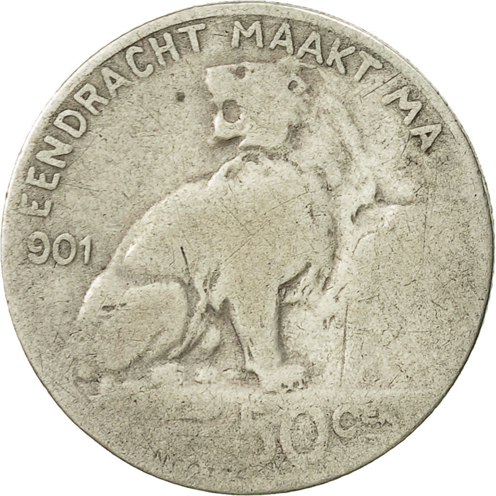 Belgium, 50 Centimes, 1901, VF(20-25), Silver, KM:51