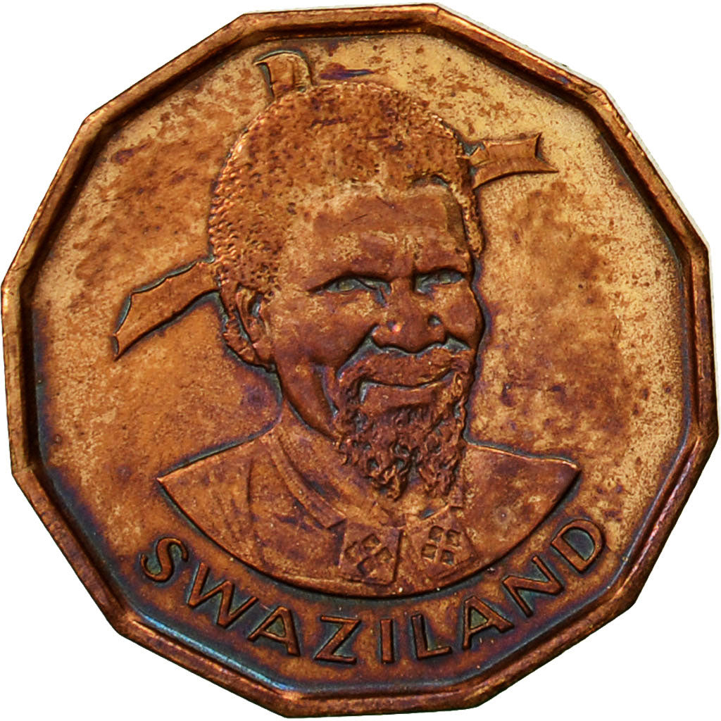 Coin, Swaziland, Sobhuza II, Cent, 1975, British Royal Mint, EF(40-45), Bronze