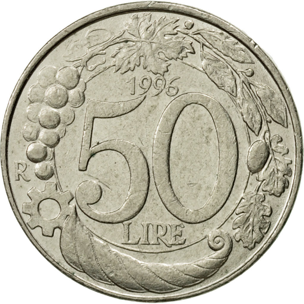 Moneta, Italia, 50 Lire, 1996, Rome, BB+, Rame-nichel, KM:183