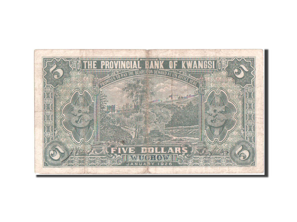 China, 5 Dollars, 1926, KM #S2326j, EF(40-45), A0005390