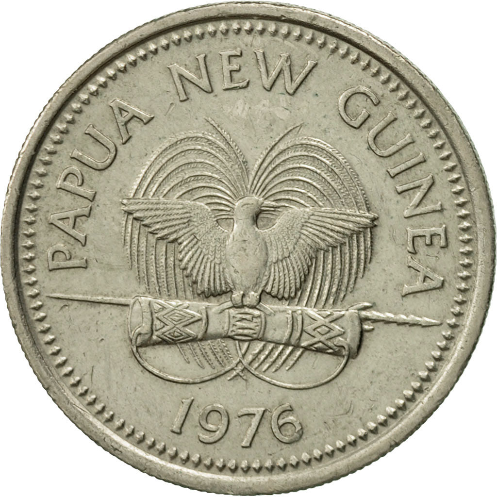 Coin, Papua New Guinea, 10 Toea, 1976, EF(40-45), Copper-nickel, KM:4