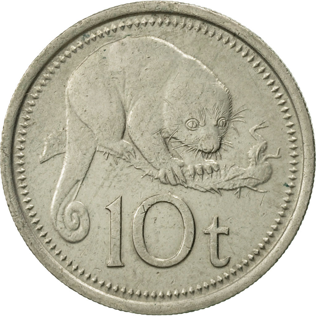 Coin, Papua New Guinea, 10 Toea, 1976, EF(40-45), Copper-nickel, KM:4