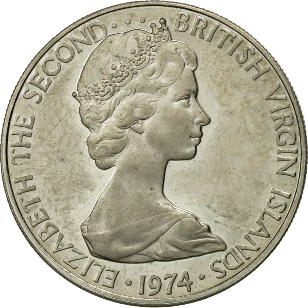 Coin, BRITISH VIRGIN ISLANDS, Elizabeth II, 10 Cents, 1974, Franklin Mint