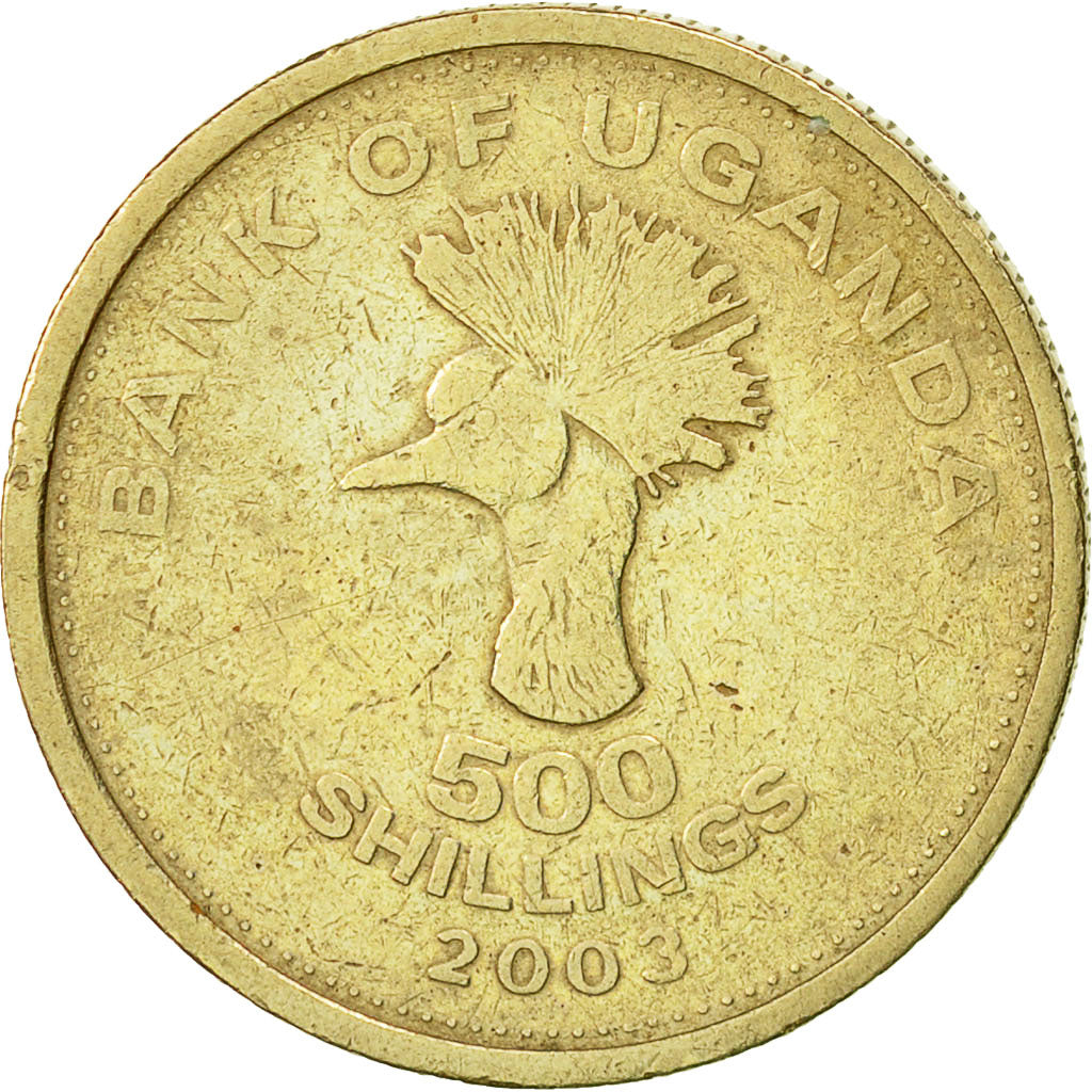 Munten, Oeganda, 500 Shillings, 2003, Royal Canadian Mint, FR+, Nickel-brass