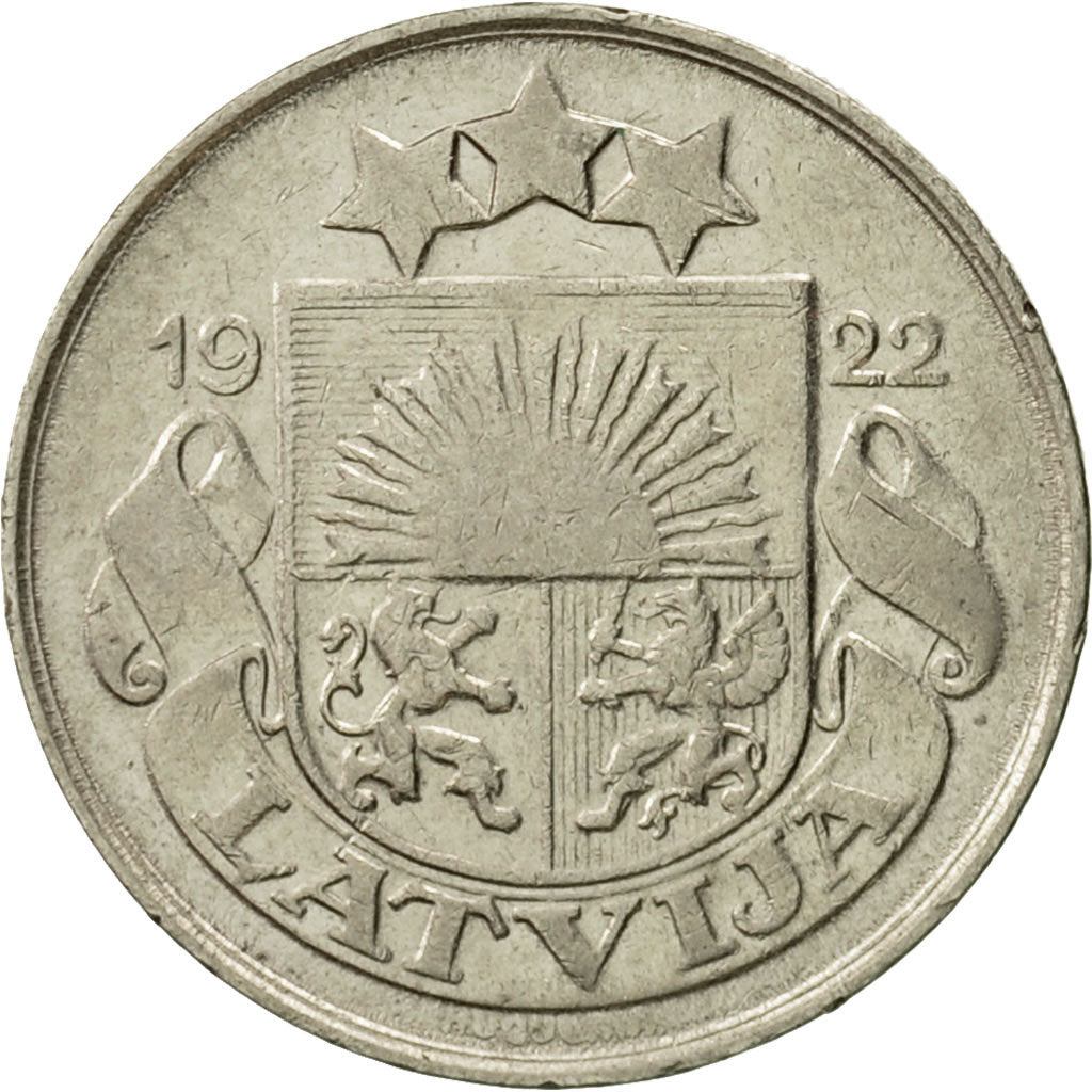 Coin, Latvia, 10 Santimu, 1922, EF(40-45), Nickel, KM:4