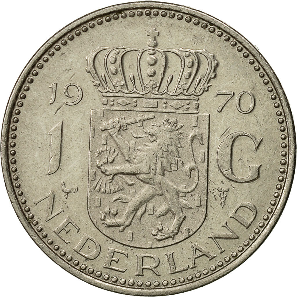 Monnaie, Pays-Bas, Juliana, Gulden, 1970, TTB+, Nickel, KM:184a