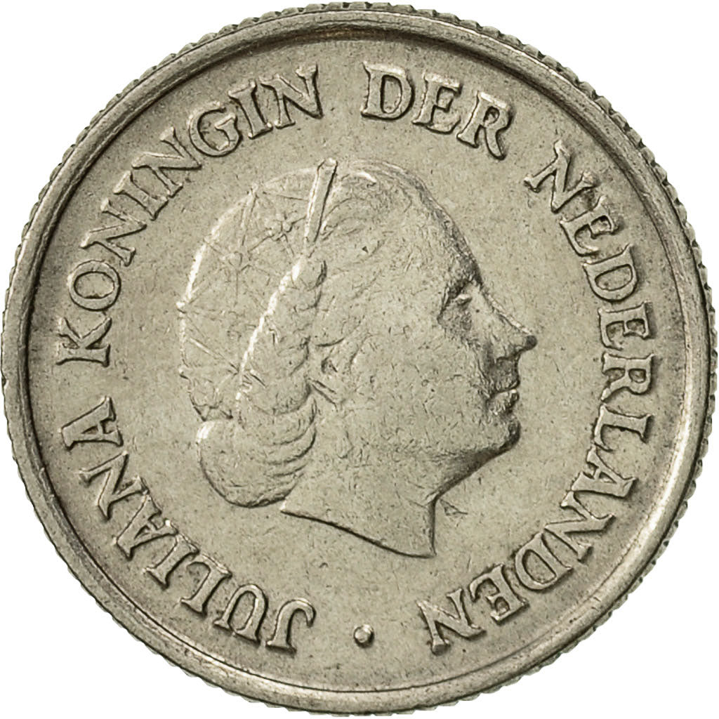 Moneda, Países Bajos, Juliana, 25 Cents, 1950, MBC, Níquel, KM:183