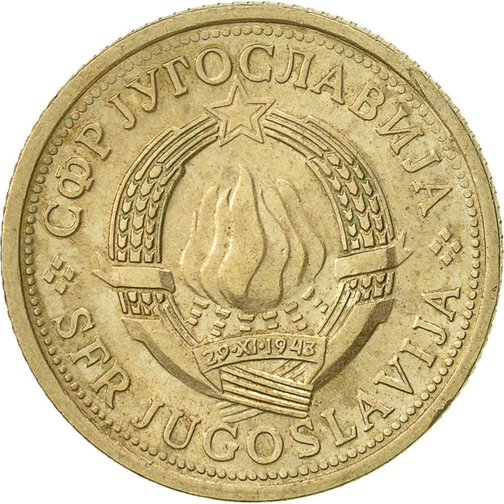 Coin, Yugoslavia, Dinar, 1980, EF(40-45), Copper-Nickel-Zinc, KM:59