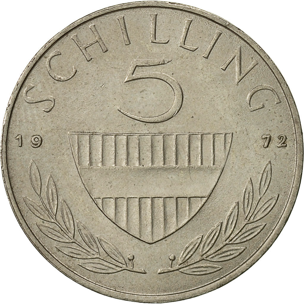 Coin, Austria, 5 Schilling, 1972, EF(40-45), Copper-nickel, KM:2889a