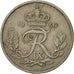 Moneta, Danimarca, Frederik IX, 25 Öre, 1950, Copenhagen, BB, Rame-nichel