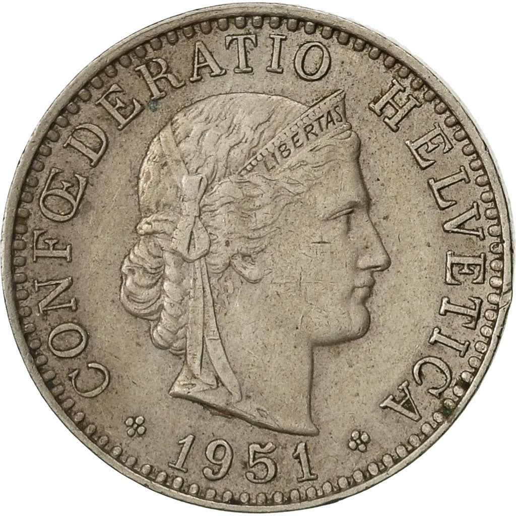Monnaie, Suisse, 20 Rappen, 1951, Bern, TTB, Copper-nickel, KM:29a