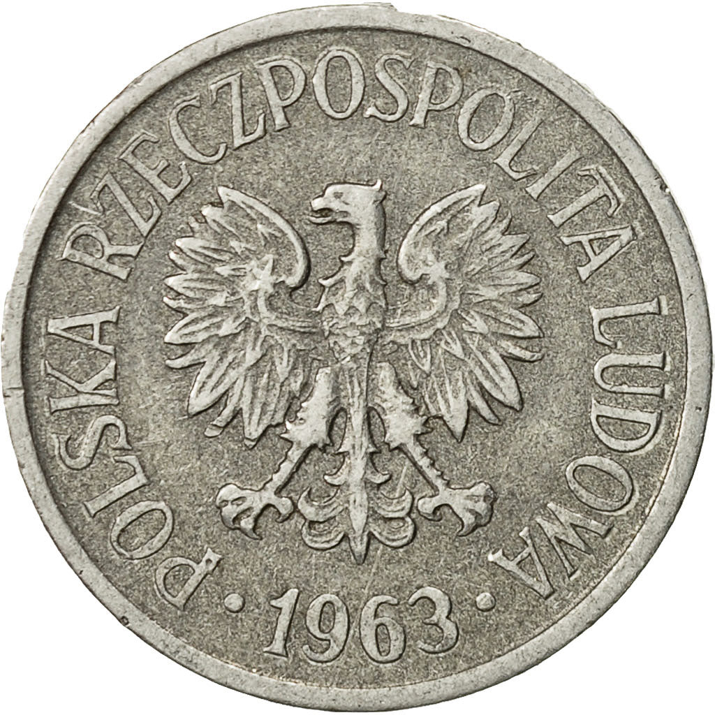 Coin, Poland, 20 Groszy, 1963, Warsaw, EF(40-45), Aluminum, KM:A47