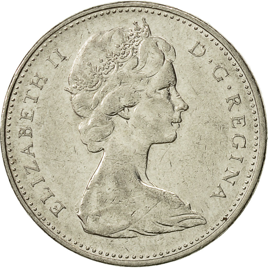 Coin, Canada, Elizabeth II, 5 Cents, 1976, Royal Canadian Mint, Ottawa