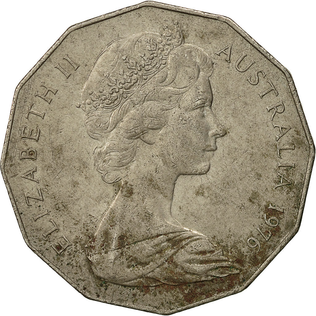 Monnaie, Australie, Elizabeth II, 50 Cents, 1976, TTB, Copper-nickel, KM:68