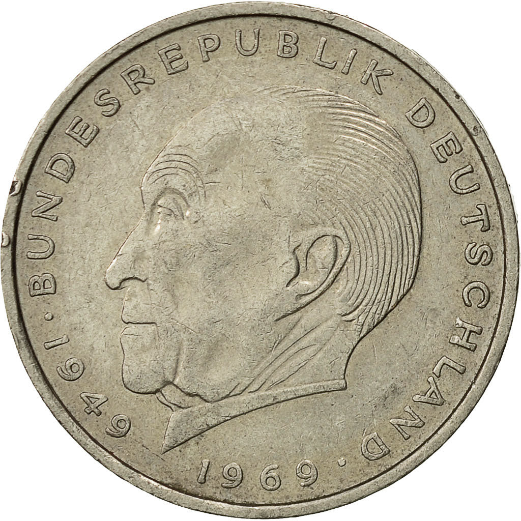 Moneta, GERMANIA - REPUBBLICA FEDERALE, 2 Mark, 1975, Munich, BB, Nichel
