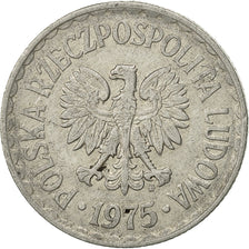 Moneda, Polonia, Zloty, 1975, Warsaw, MBC, Aluminio, KM:49.1
