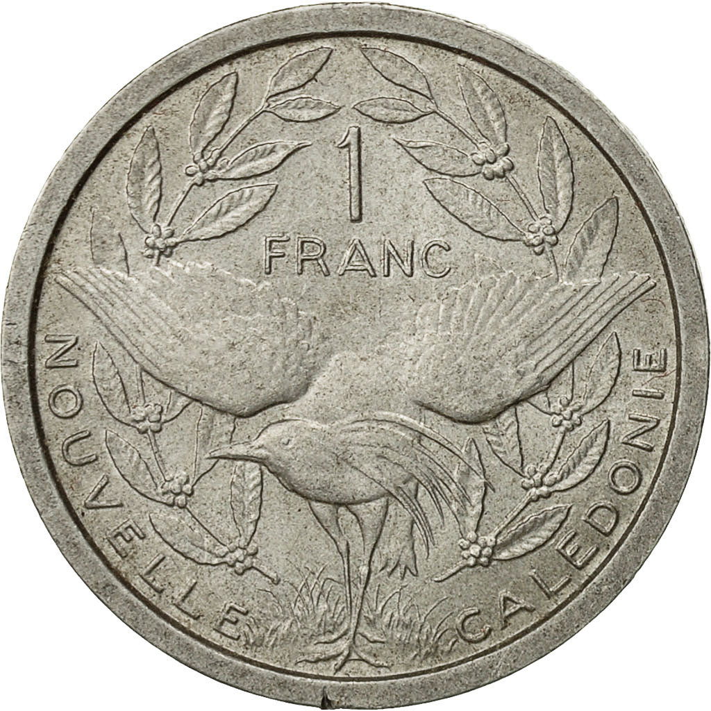 New Caledonia, Franc, 1972, Paris, AU(50-53), Aluminum, KM:10