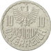 Moneda, Austria, 10 Groschen, 1985, Vienna, MBC, Aluminio, KM:2878
