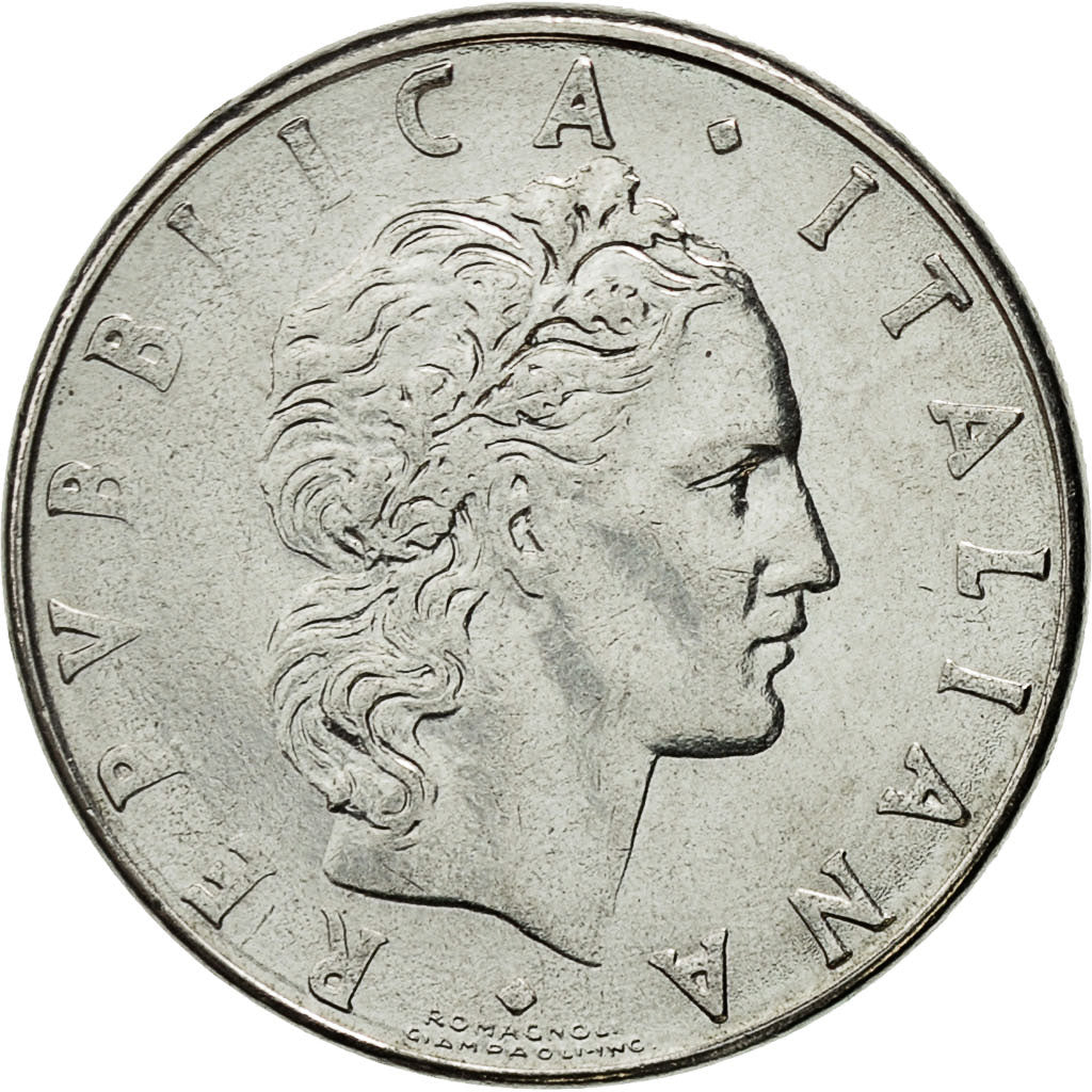 Moneda, Italia, 50 Lire, 1979, Rome, MBC, Acero inoxidable, KM:95.1