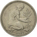 Moneta, GERMANIA - REPUBBLICA FEDERALE, 50 Pfennig, 1981, Munich, BB+