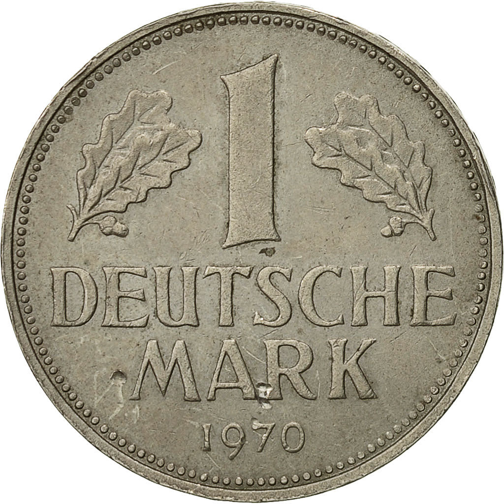 Coin, GERMANY - FEDERAL REPUBLIC, Mark, 1970, Stuttgart, EF(40-45)