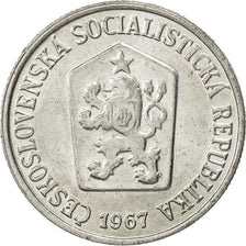 Moneta, Czechosłowacja, 10 Haleru, 1967, AU(50-53), Aluminium, KM:49.1