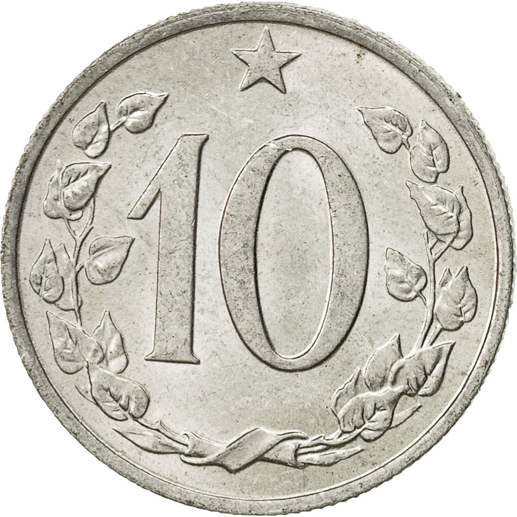 Coin, Czechoslovakia, 10 Haleru, 1967, AU(50-53), Aluminum, KM:49.1
