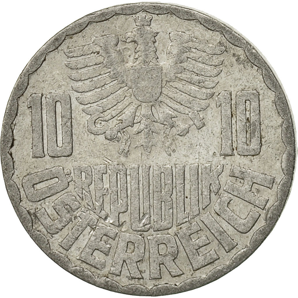 Münze, Österreich, 10 Groschen, 1964, Vienna, SS, Aluminium, KM:2878