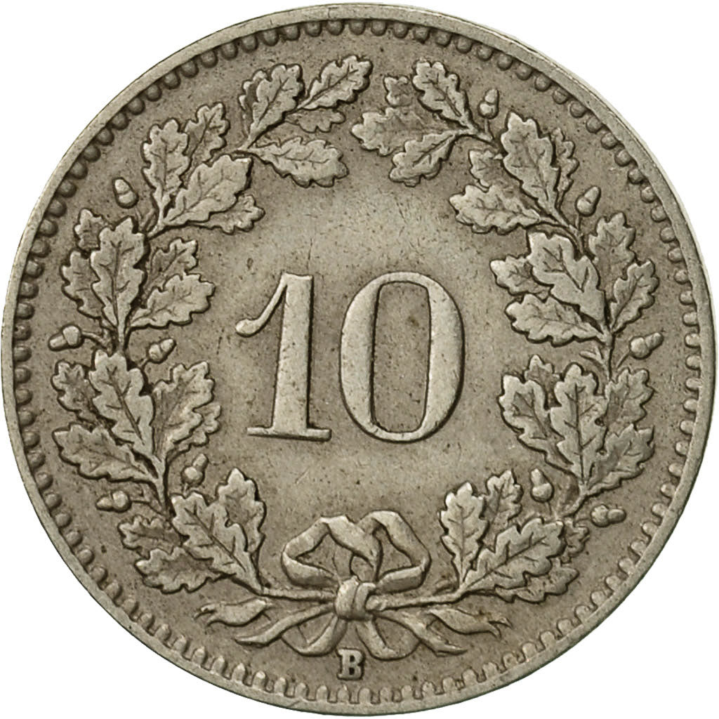 Coin, Switzerland, 10 Rappen, 1953, Bern, EF(40-45), Copper-nickel, KM:27