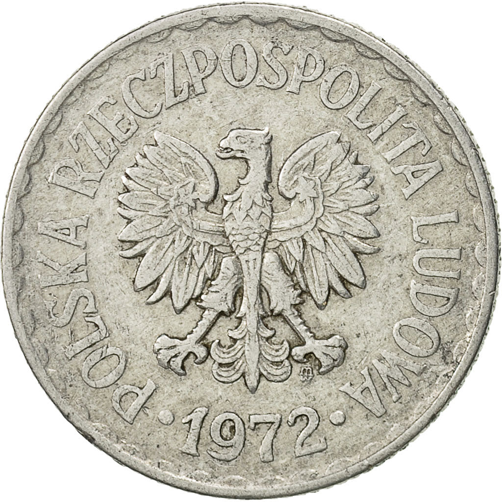 Coin, Poland, Zloty, 1972, Warsaw, EF(40-45), Aluminum, KM:49.1