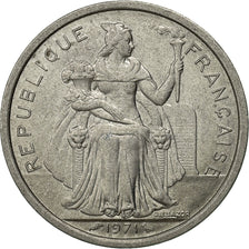 Coin, New Caledonia, 2 Francs, 1971, Paris, AU(55-58), Aluminum, KM:9
